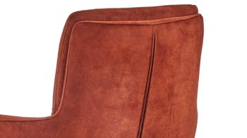 Vierfußstuhl Venjakob aus Stoff in Kupfer VENJAKOB Armlehnenstuhl Anna mit Drehfunktion kupferfarbener Bezug & matt anthrazitfarbenes Metall