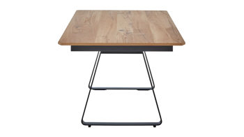 Esstisch Venjakob aus Holz in Holzfarben VENJAKOB Esstisch Russ ET312 Eiche Rustico hell geölt & matt Anthrazit - ca. 140 x 90 cm