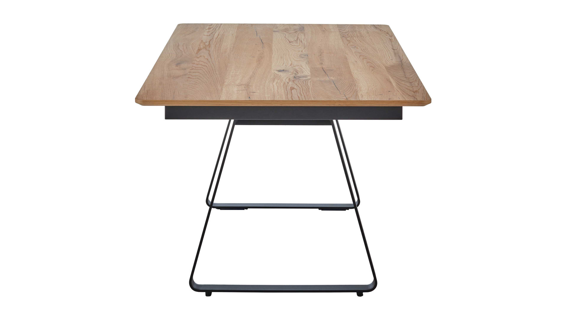 Esstisch Venjakob aus Holz in Holzfarben VENJAKOB Esstisch Russ ET312 Eiche Rustico hell geölt & matt Anthrazit - ca. 140 x 90 cm