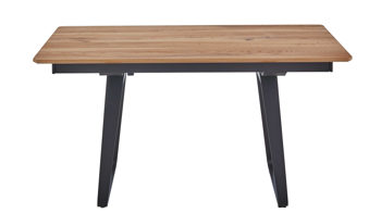 Esstisch Venjakob aus Holz in Holzfarben VENJAKOB Esstisch Russ ET312 Eiche Rustico hell geölt & matt Anthrazit - ca. 140 x 90 cm