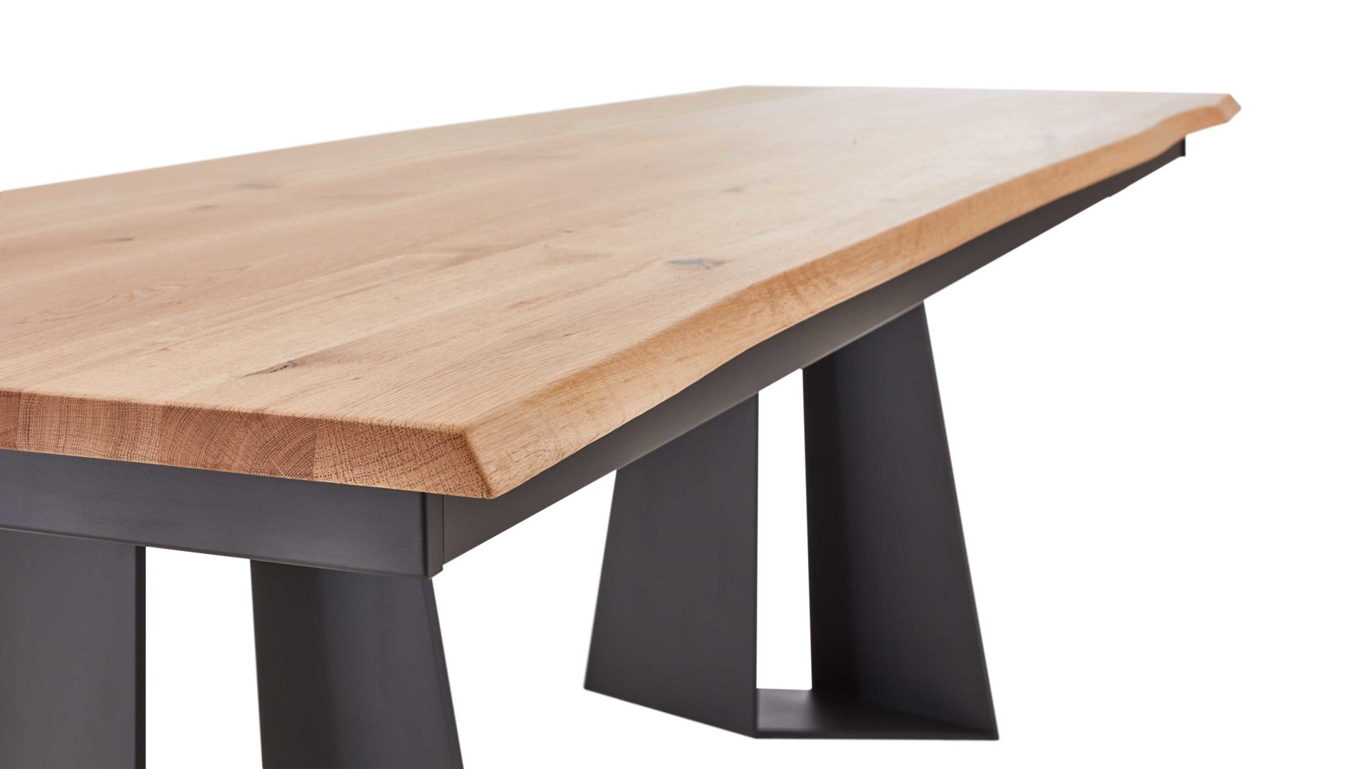 Esstisch Venjakob aus Holz in Holzfarben VENJAKOB Esstisch Chic ET674 Wildeiche hell & matt Anthrazit - ca. 140 x 90 cm