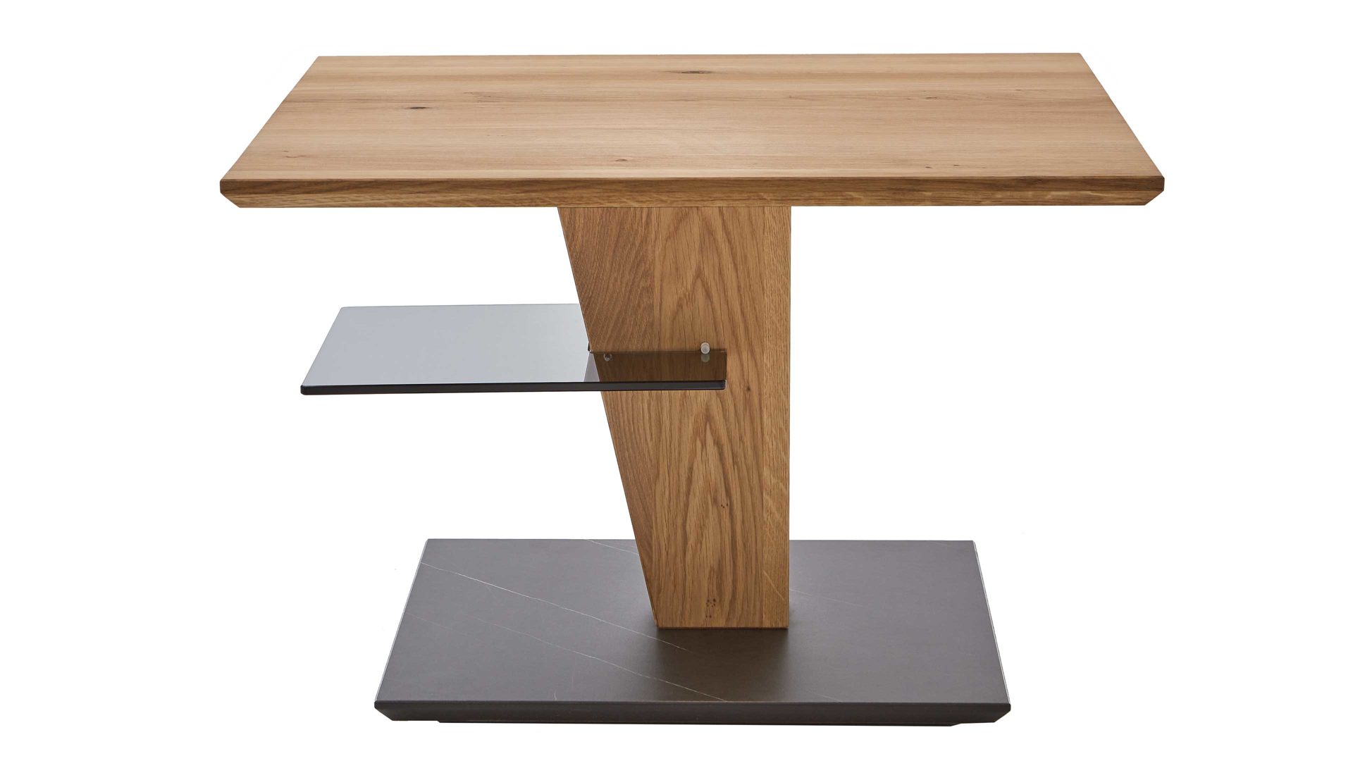 Couchtisch Vierhaus aus Holz in Holzfarben vierhaus Lift-Couchtisch Wildeiche & Marmara Nero - ca. 70 x 70 cm