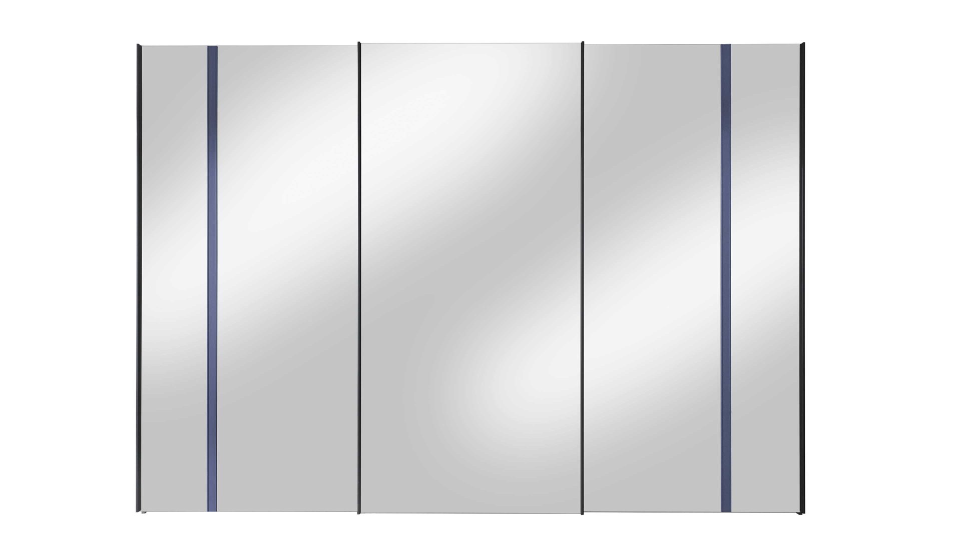 Kleiderschrank Staud aus Holz in Grau STAUD Schwebetürenschrank Sinfonie Plus Vulkan & Grauspiegel – drei Türen, Breite ca. 298 cm