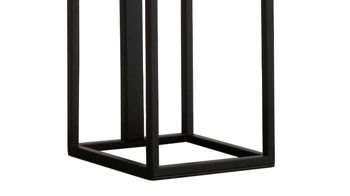 Stehleuchte Fh fischer & honsel aus Glas in Dunkelgrau FH Stehleuchte Regi Rauchglas & schwarzes Metall - Höhe ca. 130 cm