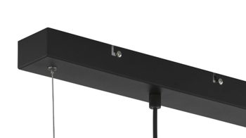 Pendelleuchte Fh fischer & honsel aus Glas in Dunkelgrau FH Hängeleuchte Iska Rauchglas & schwarzes Metall - Länge ca. 95 cm