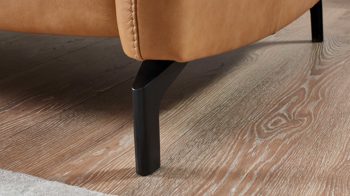 Zweisitzer OrthoSedis aus Leder in Hellbraun Polsterprogramm OrthoSedis 6.0 - Zweisitzer honigfarbenes Leder Punch - Länge ca. 186 cm