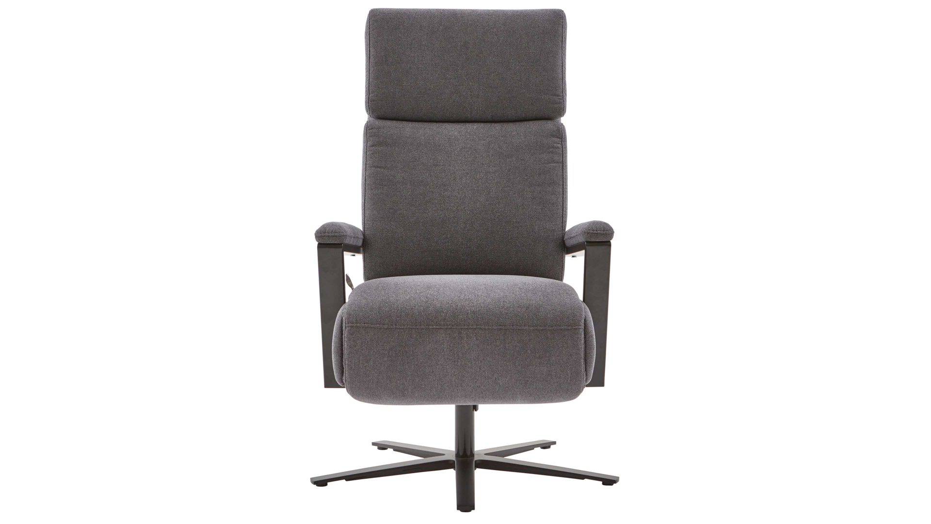 Relaxsessel OrthoSedis aus Stoff in Anthrazit Polsterprogramm OrthoSedis 4.0 - Relaxsessel L3 anthrazitfarbener Stoffbezug Sofia clean & schwarzer Sternfuß