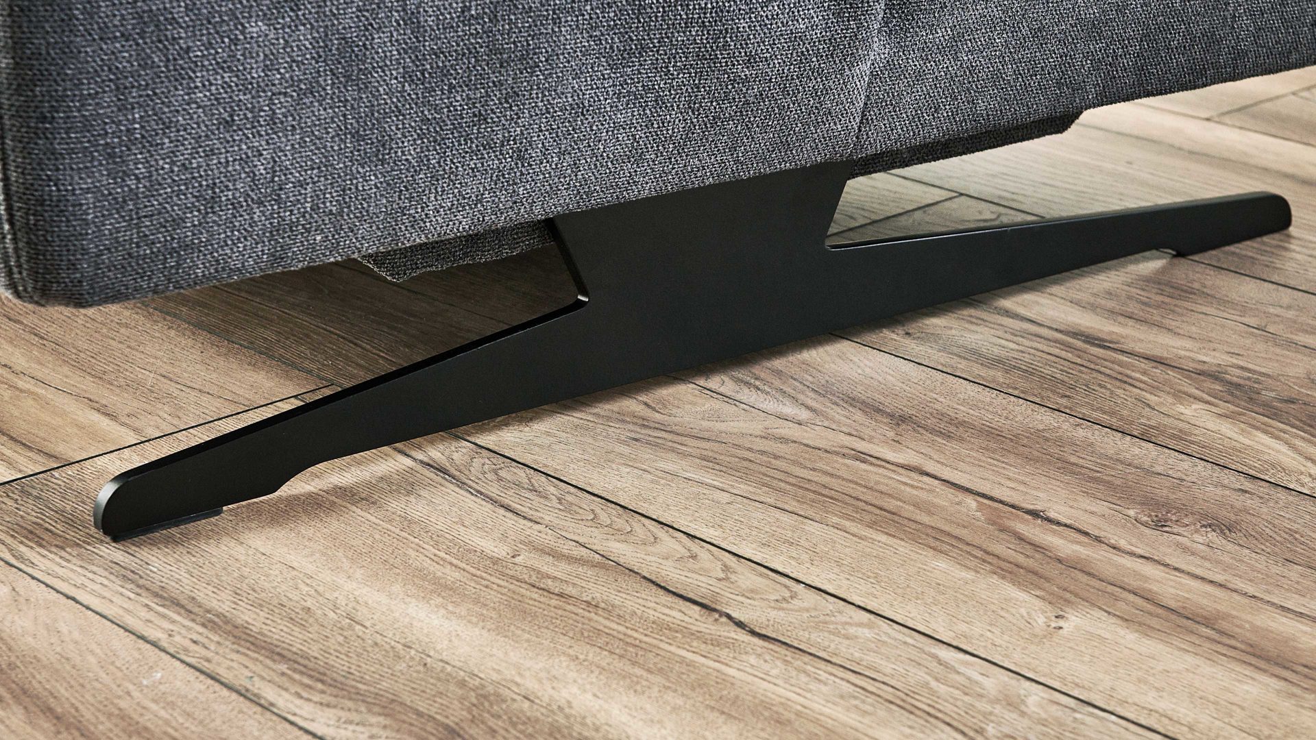 Dreisitzer OrthoSedis aus Stoff in Anthrazit Polsterprogramm OrthoSedis 4.0 - Rundsofa mit Funktionen anthrazitfarbener Stoffbezug Sofia clean - Länge ca. 235 cm