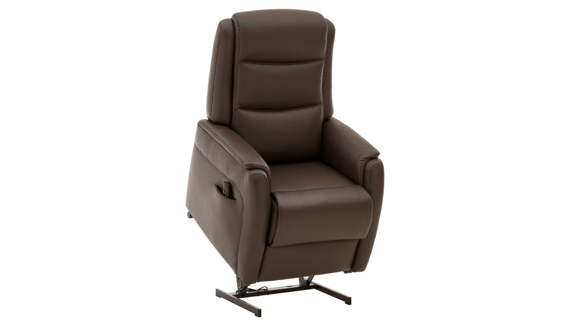 Fernsehsessel OrthoSedis aus Leder in Braun OrthoSedis OS-HU1111 - TV-Sessel A8 motorisch - schokofarbenes Leder Torro