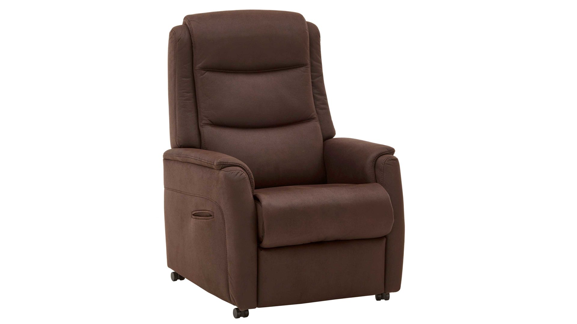 Fernsehsessel OrthoSedis aus Stoff in Dunkelbraun OrthoSedis OS-HU1111 - TV-Sessel 01 manuell - espressofarbene Mikrofaser