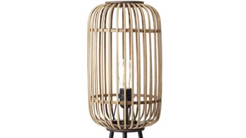 Stehleuchte Brilliant aus Geflecht in Hellbraun Brilliant Stehleuchte Woodrow hellbrauner Bambus & Metall  - Höhe ca. 130 cm