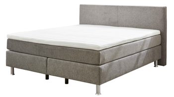 Boxspringbett comfortmaster besser sitzen, liegen, leben aus Stoff in Grau Comfortmaster OC-BX21013 - Boxspringbett grauer Webstoff Brego 321100 – Liegefläche ca. 180 x 200 cm