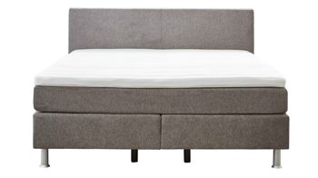Boxspringbett comfortmaster besser sitzen, liegen, leben aus Stoff in Grau Comfortmaster OC-BX21013 - Boxspringbett grauer Webstoff Brego 321100 – Liegefläche ca. 180 x 200 cm
