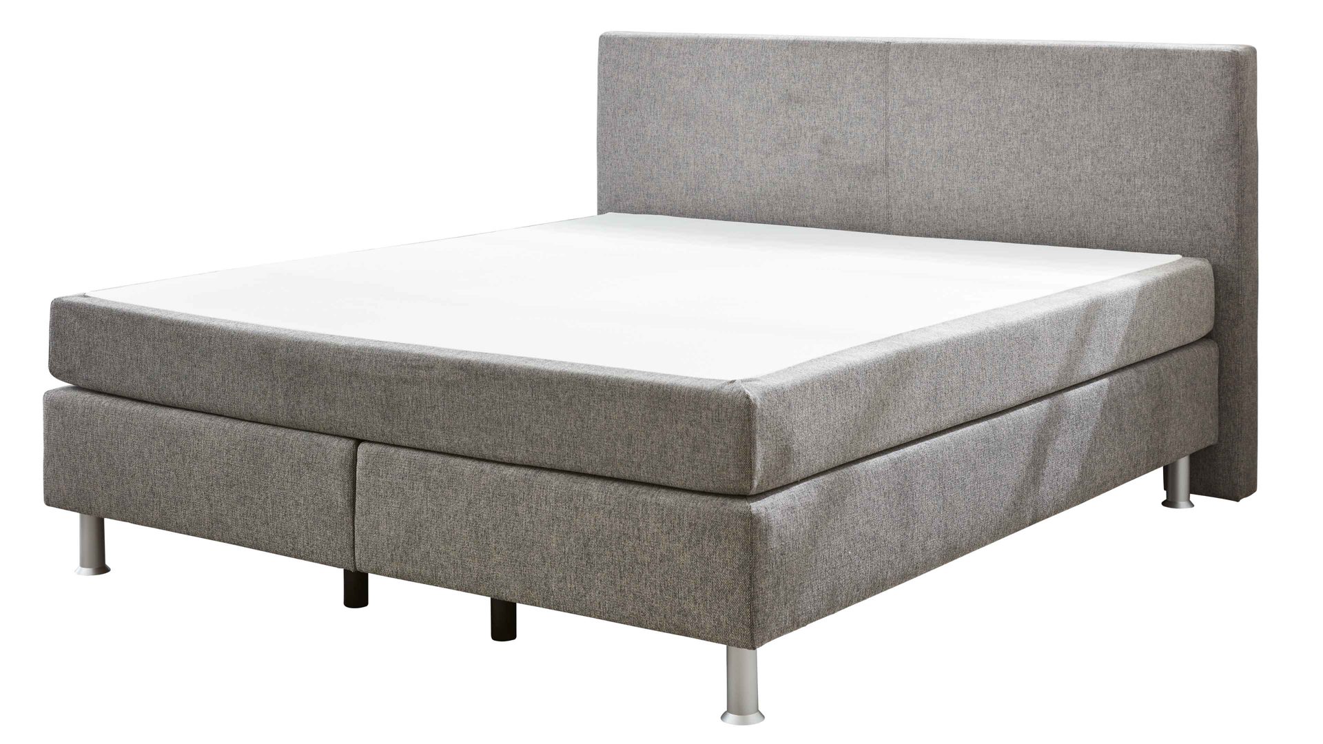 Boxspringbett comfortmaster besser sitzen, liegen, leben aus Stoff in Grau Comfortmaster OC-BX21013 - Boxspringbett grauer Webstoff Brego 321100 – Liegefläche ca. 180 x 200 cm