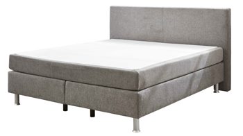 Boxspringbett comfortmaster besser sitzen, liegen, leben aus Stoff in Grau Comfortmaster OC-BX21013 - Boxspringbett grauer Webstoff Brego 321100 – Liegefläche ca. 180 x 200 cm