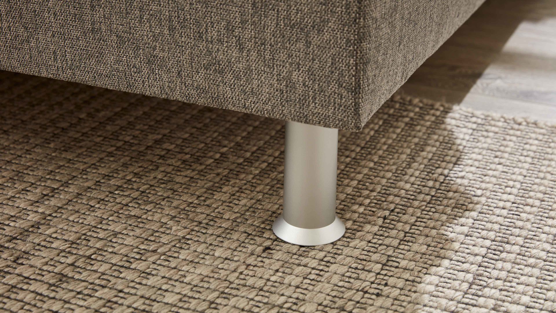 Boxspringbett comfortmaster besser sitzen, liegen, leben aus Stoff in Grau Comfortmaster OC-BX21013 - Boxspringbett grauer Webstoff Brego 321100 – Liegefläche ca. 180 x 200 cm