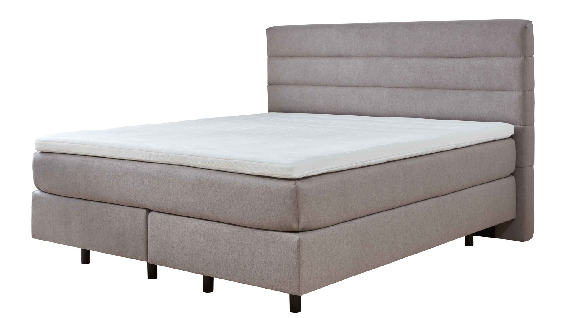 Boxspringbett comfortmaster besser sitzen, liegen, leben aus Stoff in Grau Comfortmaster OC-BX21014 - Boxspringbett granitfarbene Mikrofaser Nele 432002 – Liegefläche ca. 180 x 200 cm