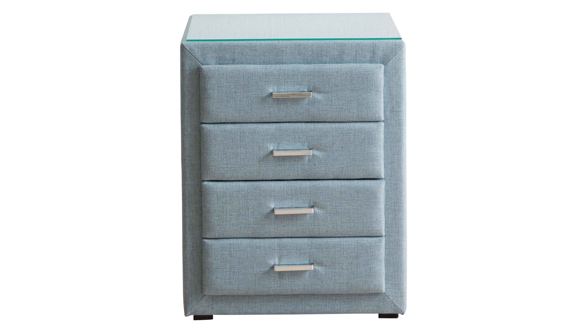 Nachtkommode comfortmaster besser sitzen, liegen, leben aus Stoff in Hellblau Comfortmaster OC-PB21004 - Nachtkommode 43 eisblaues Flachgewebe Fobos 377307 – vier Schubladen
