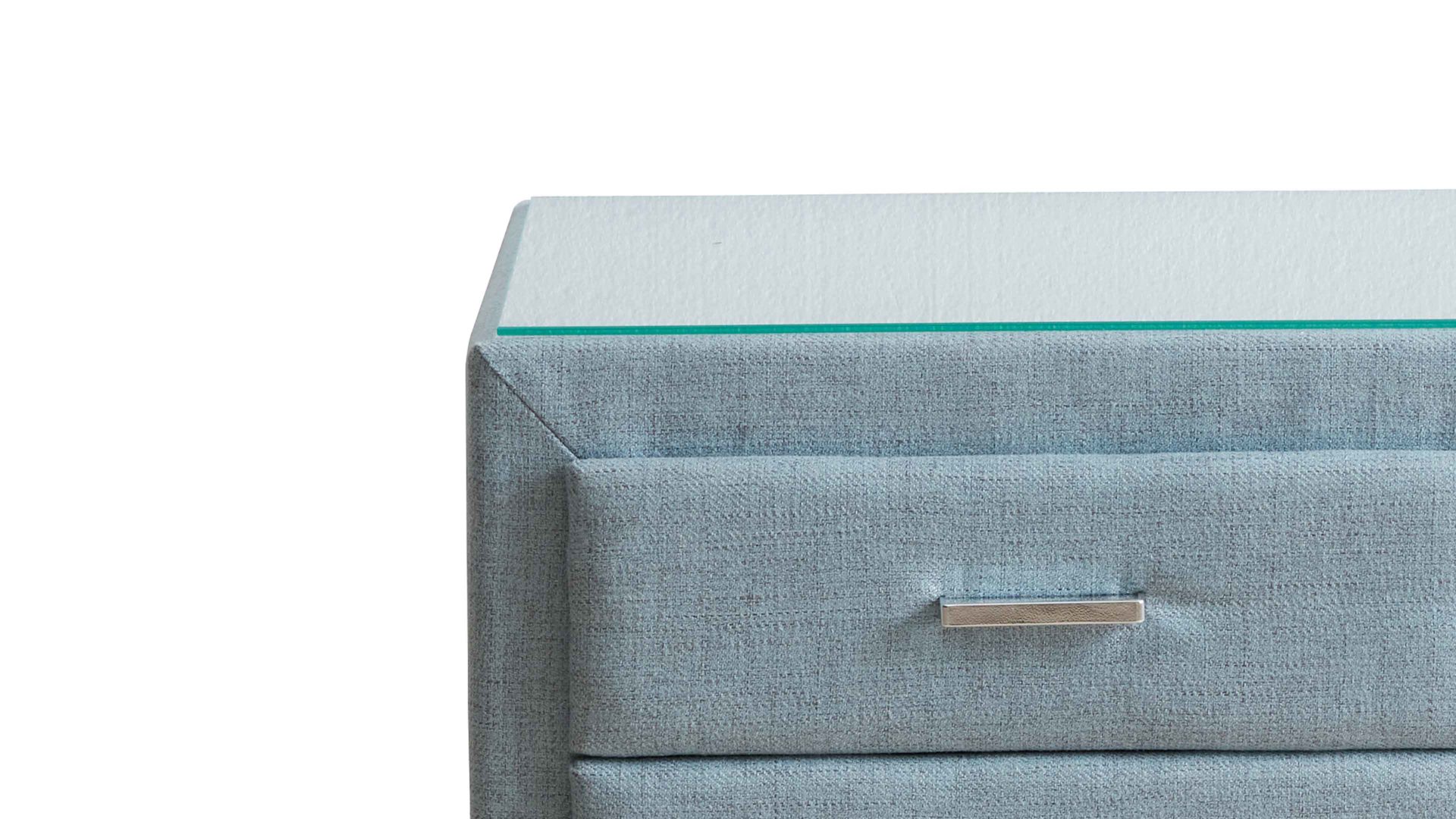Nachtkommode comfortmaster besser sitzen, liegen, leben aus Stoff in Hellblau Comfortmaster OC-PB21004 - Nachtkommode 43 eisblaues Flachgewebe Fobos 377307 – vier Schubladen