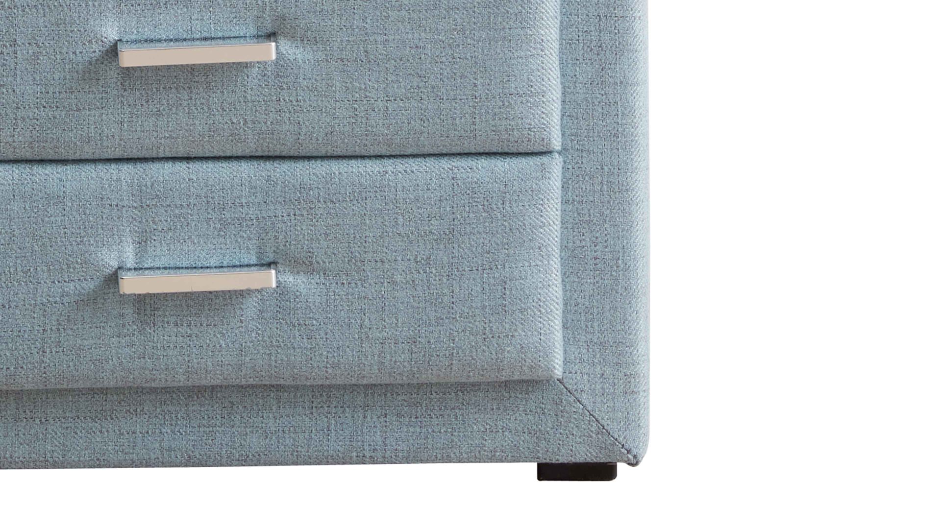 Nachtkommode comfortmaster besser sitzen, liegen, leben aus Stoff in Hellblau Comfortmaster OC-PB21004 - Nachtkommode 43 eisblaues Flachgewebe Fobos 377307 – vier Schubladen
