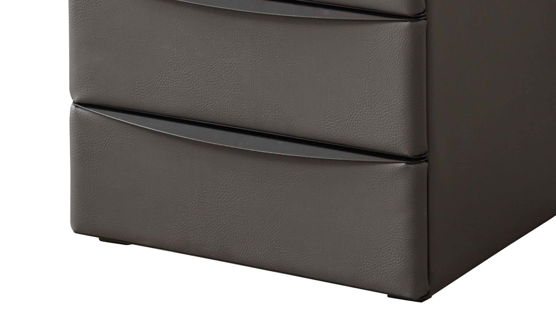 Nachtkommode comfortmaster besser sitzen, liegen, leben aus Stoff in Grau Comfortmaster OC-PB21005 - Nachtkommode 64 graues Kunstleder Santiago 472000 – vier Schubladen