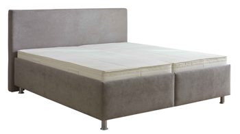 Polsterbett comfortmaster besser sitzen, liegen, leben aus Stoff in Hellgrau Comfortmaster OC-PB21003 - Polsterbett grauer Velours Enjoy 275317 – Liegefläche ca. 180 x 200 cm