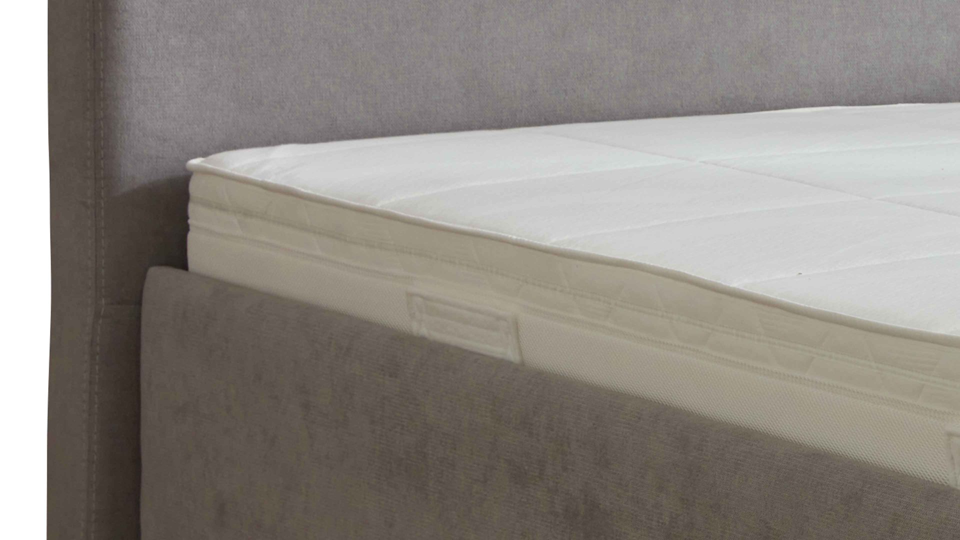 Polsterbett comfortmaster besser sitzen, liegen, leben aus Stoff in Hellgrau Comfortmaster OC-PB21003 - Polsterbett grauer Velours Enjoy 275317 – Liegefläche ca. 180 x 200 cm