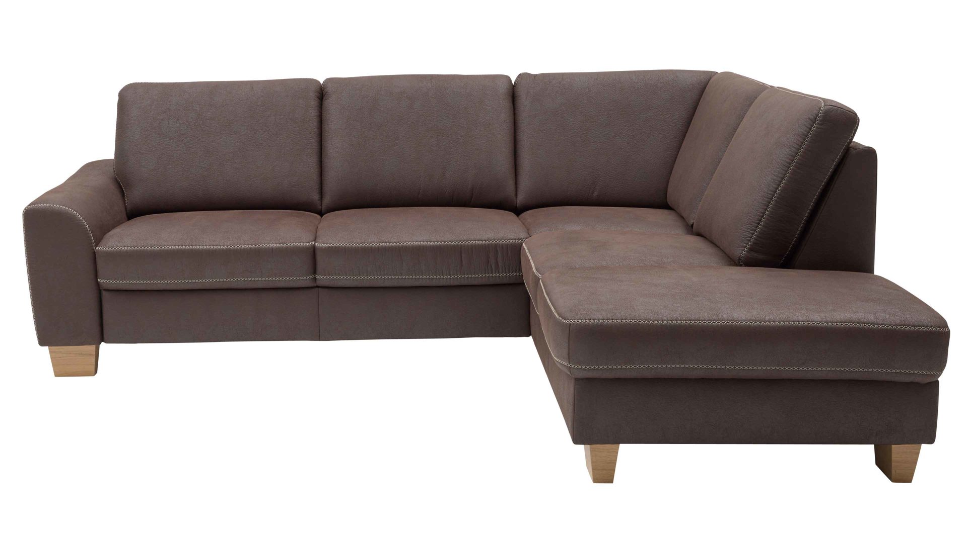 Ecksofa modulmaster aus Stoff in Dunkelbraun Modulmaster MM-ZE1037 - Ecksofa moccafarbene Mikrofaser Taurus - Stellfläche ca. 248 x 200 cm