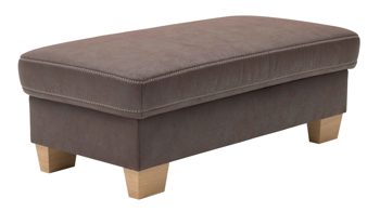 Polsterhocker modulmaster aus Stoff in Dunkelbraun Modulmaster MM-ZE1037 - XXL-Hocker moccafarbene Mikrofaser Taurus - ca. 130 x 65 cm