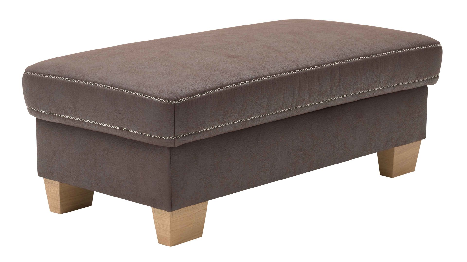 Polsterhocker modulmaster aus Stoff in Dunkelbraun Modulmaster MM-ZE1037 - XXL-Hocker moccafarbene Mikrofaser Taurus - ca. 130 x 65 cm