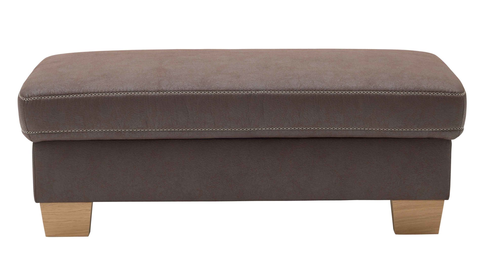 Polsterhocker modulmaster aus Stoff in Dunkelbraun Modulmaster MM-ZE1037 - XXL-Hocker moccafarbene Mikrofaser Taurus - ca. 130 x 65 cm