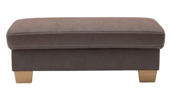 Polsterhocker modulmaster aus Stoff in Dunkelbraun Modulmaster MM-ZE1037 - XXL-Hocker moccafarbene Mikrofaser Taurus - ca. 130 x 65 cm