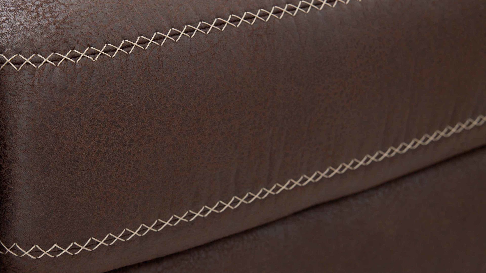 Polsterhocker modulmaster aus Stoff in Dunkelbraun Modulmaster MM-ZE1037 - XXL-Hocker moccafarbene Mikrofaser Taurus - ca. 130 x 65 cm