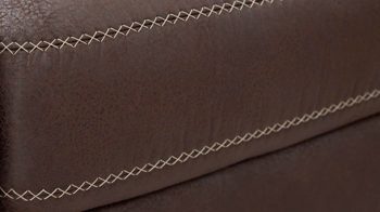 Polsterhocker modulmaster aus Stoff in Dunkelbraun Modulmaster MM-ZE1037 - XXL-Hocker moccafarbene Mikrofaser Taurus - ca. 130 x 65 cm