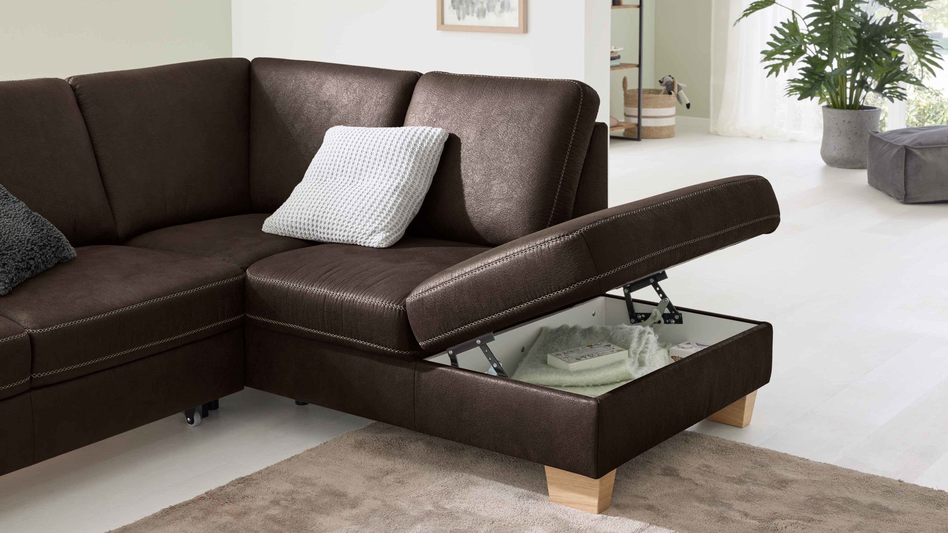 Funktion modulmaster aus Holz in Transparent Modulmaster MM-ZE1037 - Stauraum Schublade & Aufklappfunktion