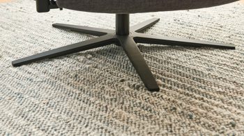 Relaxsessel modulmaster aus Stoff in Anthrazit Modulmaster MM-ZE1062 - Relaxsessel 1DRF M2 anthrazitfarbener Velours Joyce & schwarzer Sternfuß AD4S