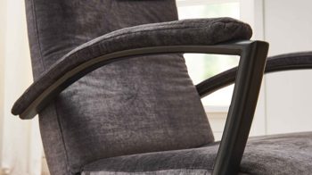 Relaxsessel modulmaster aus Stoff in Anthrazit Modulmaster MM-ZE1062 - Relaxsessel 1DRF M2 anthrazitfarbener Velours Joyce & schwarzer Sternfuß AD4S