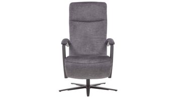 Relaxsessel modulmaster aus Stoff in Anthrazit Modulmaster MM-ZE1062 - Relaxsessel 1DRF M2 anthrazitfarbener Velours Joyce & schwarzer Sternfuß AD4S