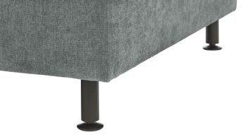 Ecksofa modulmaster aus Stoff in Hellblau Modulmaster MM-ZE1148 - Ecksofa stahlfarbener Bezug Milano & Fuß Z002-M01 - Stellfläche ca. 254 x 209 cm