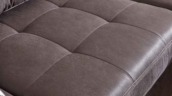 Ecksofa modulmaster aus Stoff in Anthrazit Modulmaster MM-MP1061 - Ecksofa anthrazitfarbene Mikrofaser Saddle & glänzende Metallfüße - Stellfläche ca. 244 x 320 cm