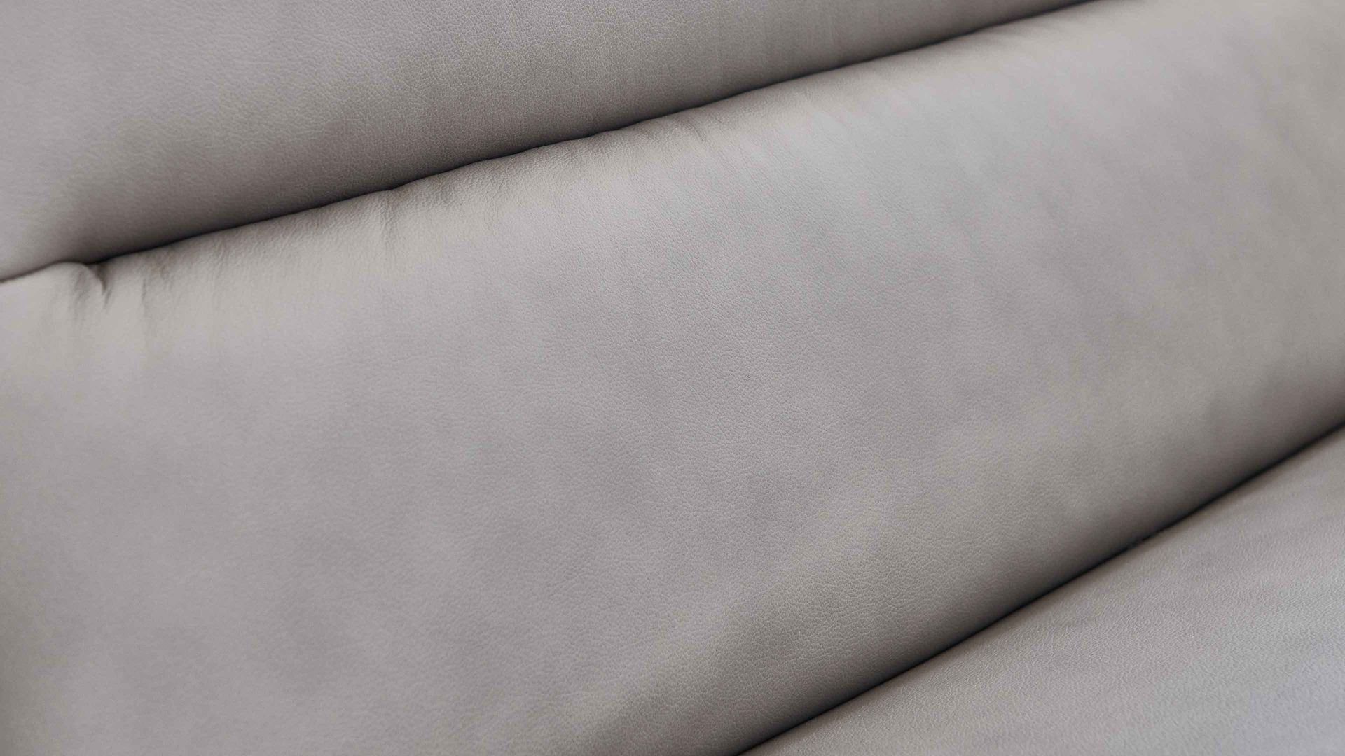 Ecksofa modulmaster aus Leder in Grau Modulmaster MM-PN1102 - Ecksofa granitfarbenes Leder Torro & Alufüße - Stellfläche ca. 264 x 249 cm