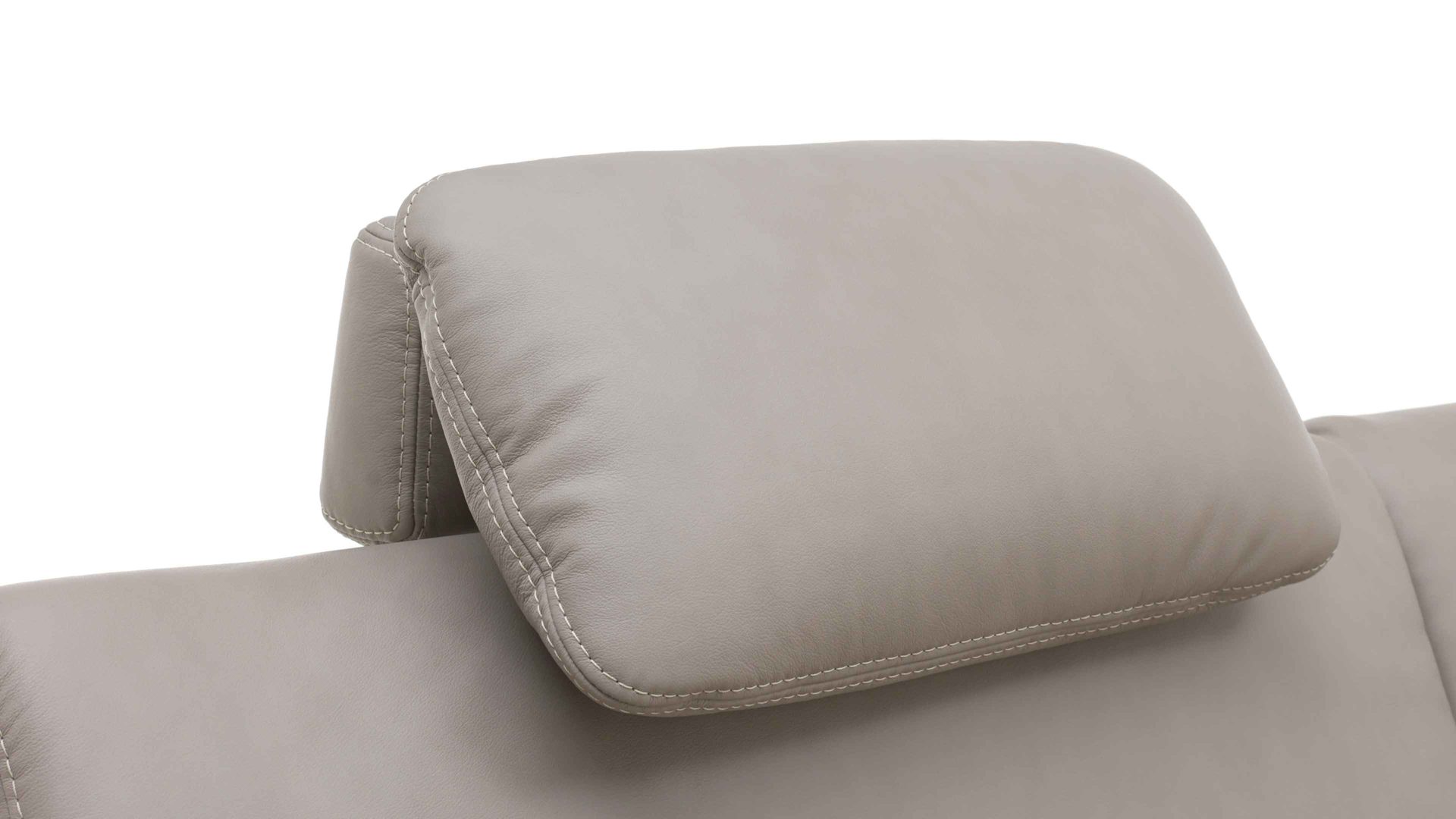 Kopfstütze modulmaster aus Leder in Grau Modulmaster MM-PN1102 - Premiumkopfstütze granitfarbenes Leder Torro - ca. 50 x 28 cm