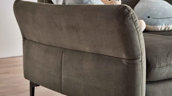 Ecksofa modulmaster aus Stoff in Dunkelgrün Modulmaster MM-ZE1156 - Ecksofa olivgrüne Wirkware Salsa & schwarze Metallfüße - Stellfläche ca. 254 x 179 cm