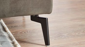 Ecksofa modulmaster aus Stoff in Dunkelgrün Modulmaster MM-ZE1156 - Ecksofa olivgrüne Wirkware Salsa & schwarze Metallfüße - Stellfläche ca. 280 x 179 cm