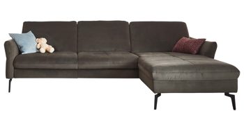 Ecksofa modulmaster aus Stoff in Dunkelgrün Modulmaster MM-ZE1156 - Ecksofa olivgrüne Wirkware Salsa & schwarze Metallfüße - Stellfläche ca. 280 x 179 cm