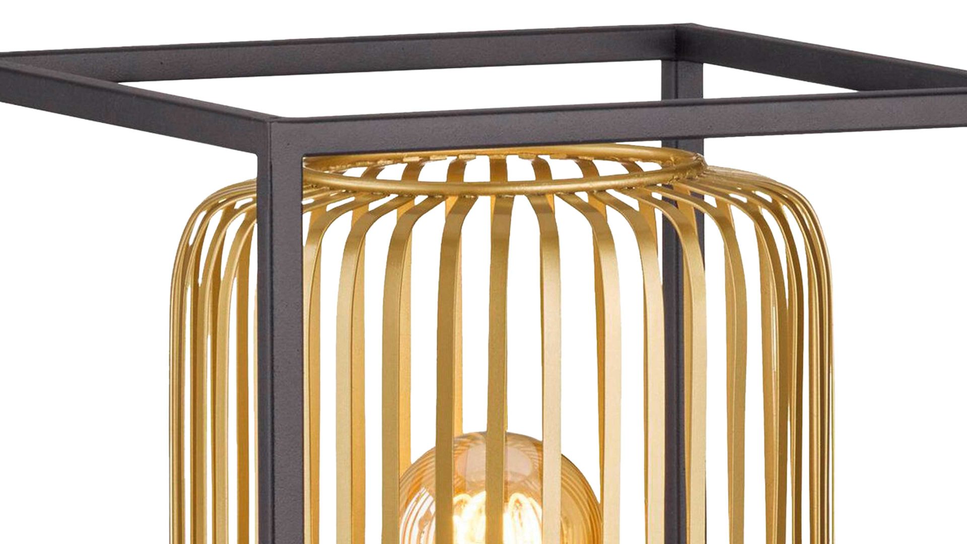 Tischleuchte Fh fischer & honsel aus Metall in Schwarz FH Tischleuchte Caydo Sandschwarz & Gold - Höhe ca. 27 cm