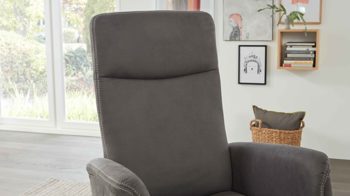 Relaxsessel modulmaster aus Stoff in Anthrazit Modulmaster MM-ZE1062 - Relaxsessel 1DRF anthrazitfarbener Stoffbezug Deluxe & schwarzer Sternfuß AD4S