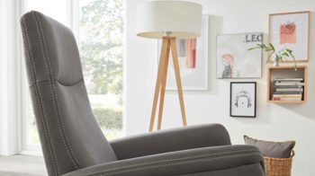 Relaxsessel modulmaster aus Stoff in Anthrazit Modulmaster MM-ZE1062 - Relaxsessel 1DRF anthrazitfarbener Stoffbezug Deluxe & schwarzer Sternfuß AD4S