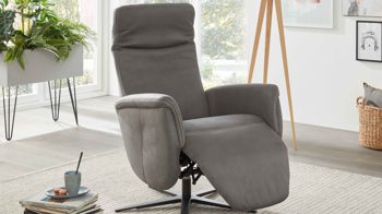 Relaxsessel modulmaster aus Stoff in Anthrazit Modulmaster MM-ZE1062 - Relaxsessel 1DRF anthrazitfarbener Stoffbezug Deluxe & schwarzer Sternfuß AD4S