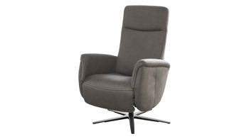 Relaxsessel modulmaster aus Stoff in Anthrazit Modulmaster MM-ZE1062 - Relaxsessel 1DRF anthrazitfarbener Stoffbezug Deluxe & schwarzer Sternfuß AD4S